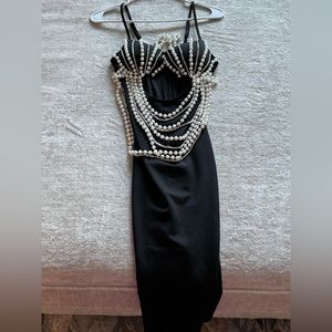 Pearl and diamond dress